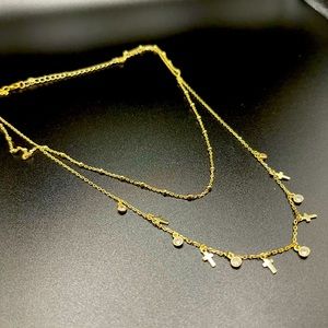 Beautiful cross with stone necklace